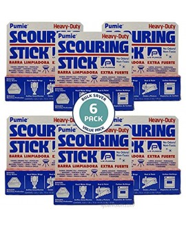 Pumie Scouring Stick 6 Pack By US Pumice Each Pumice Stick Measures 5.75x1.25x0.75 inches Heavy Duty 6