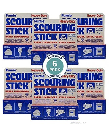 Pumie Scouring Stick 6 Pack By US Pumice Each Pumice Stick Measures 5.75x1.25x0.75 inches Heavy Duty 6