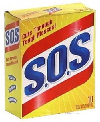 S.O.S 98014 Steel Wool Soap Pad 10 Count