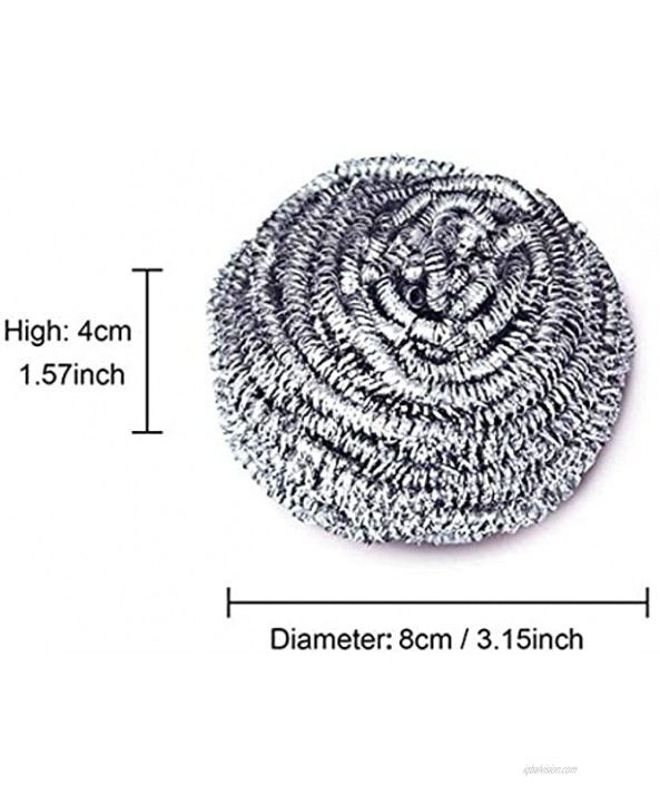 Stainless Steel Sponges Scrubbing Scouring Scourer Pad Steel Wool Scrubber Brush for Kitchens Washing Cleaning Bathroom and More