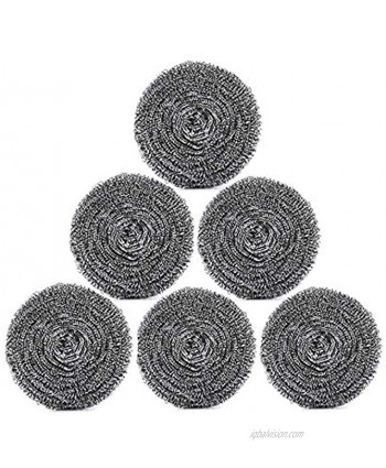 Stainless Steel Sponges,URSMART 6 Pack Stainless Steel Scourers,Steel Pot Scrubber for Tough Kitchen Cleaning Wool Scrubber for Dishes,Pots,Pans,Kitchen Cooking Utensil Cleaning Tools