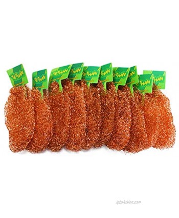 YETHAN Copper Scouring Pad 10 Pcs Pack 100% Pure Copper 13g Pc