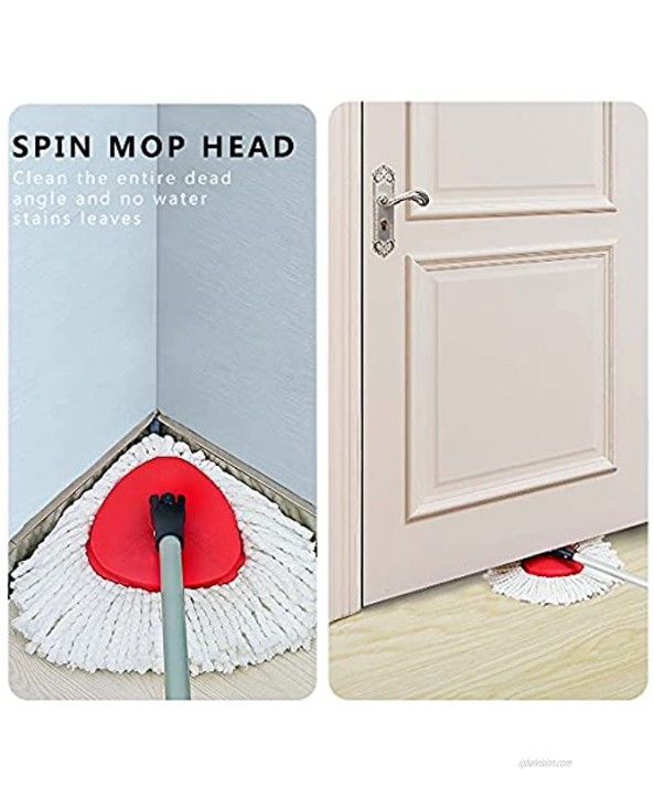 10-Pack Spin Mop Replacement Heads Accoladesound 100% Microfiber Mop Refill Heads Mop Replacement Heads for Spin Mop,White