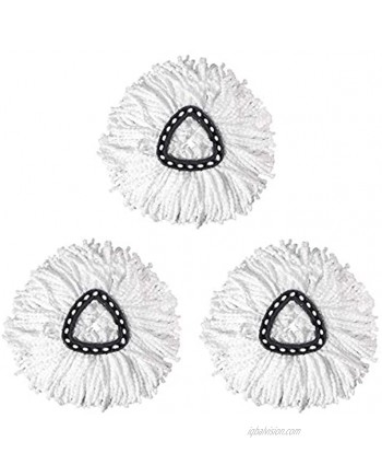 3 Pack Mop Replacement Heads Compatible with Spin Mop Microfiber Spin Mop Refills Easy Cleaning Mop Head Replacement
