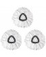 3 Pack Mop Replacement Heads Compatible with Spin Mop Microfiber Spin Mop Refills Easy Cleaning Mop Head Replacement
