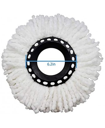 3 Pack Spin Mop Replacement Head Microfiber Mop Head Refills Round Shape Standard Size Hurricane Rotating Mop Replacement Head is Easy to Clean