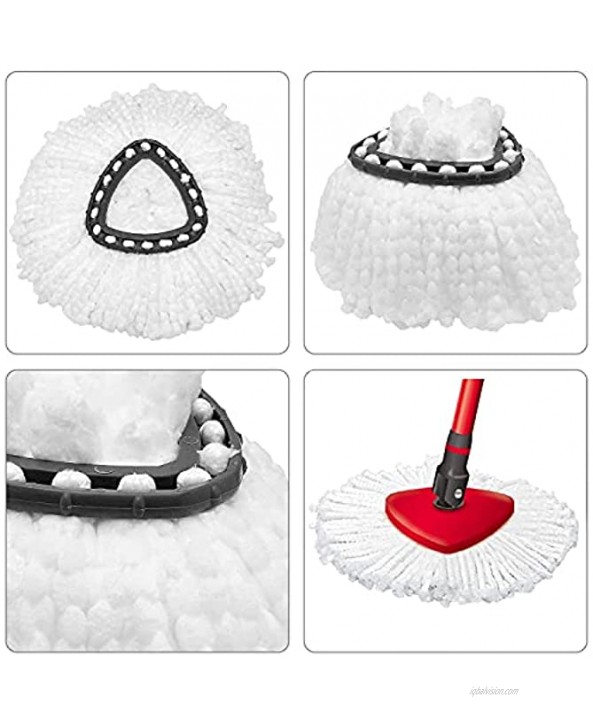 5 Pack Spin Mop Heads Replacements Microfiber Spin Mop Replacement Head for 0-Ceda Easy Wring Mop Refills Mop Replace Heads for Floor Cleaning White Mop Replacement Heads for Spin Mop