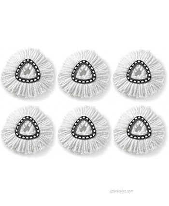 6 Pack Spin Mop Replacement Heads Microfiber Mop Refills Easy Cleaning Mop Head Replacement