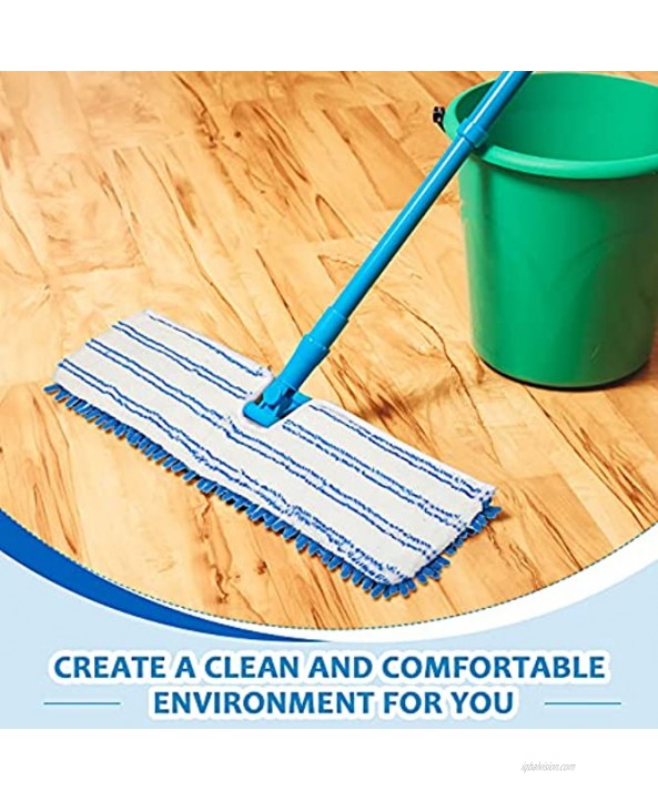 6 Pieces Flip Mop Refills Replacement Mop Heads Double Sided Cleaning Pads Machine Washable Microfiber Mop for Dry and Wet Home Kitchen Work Use