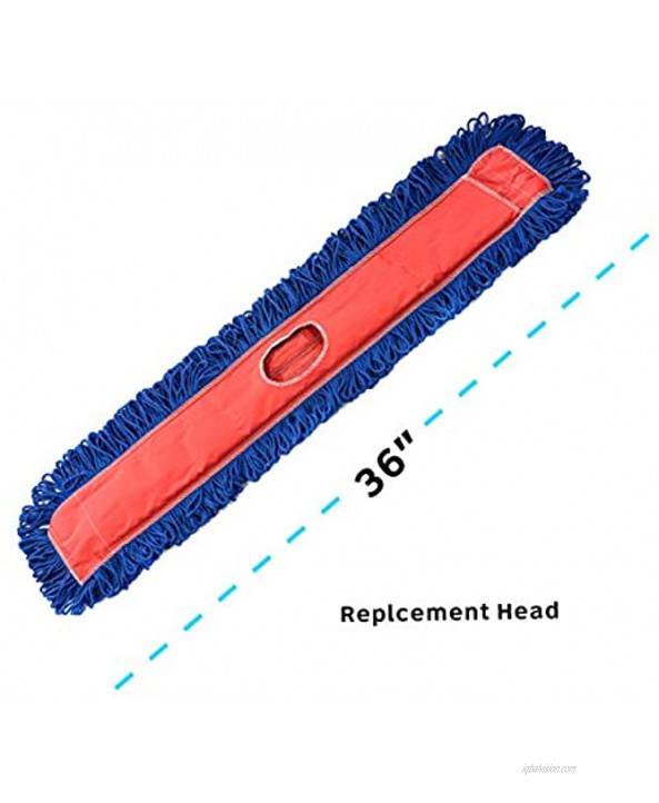 Alpine Industries Heavy Duty Microfiber Mop Head Cleans Wide Areas Commercial Super Absorbent Mop Head 36 in Single Pack