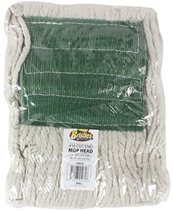 Bristles 3016 Cut-End Cotton Mop Head Pack of 12 16# White