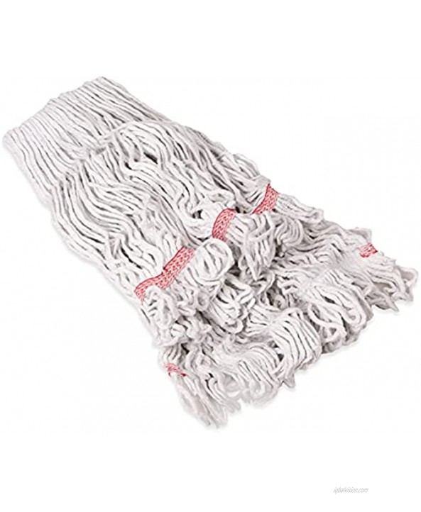 Carlisle 369424B00 Loop-Ended Wide Band Mop Head Only Large Red Pack of 12