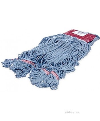 Carlisle 369454B14 Looped-End Mop Head With Red Band Large Blue