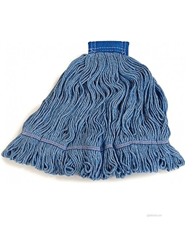 Carlisle 36946014 Looped-End Mop Head With Blue Band X-Large Blue Pack of 12