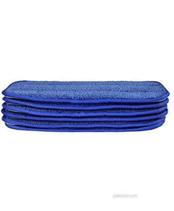 CleanAide All Purpose Twist Yarn Microfiber Mop Pads 10 Inches Blue 6 Pack