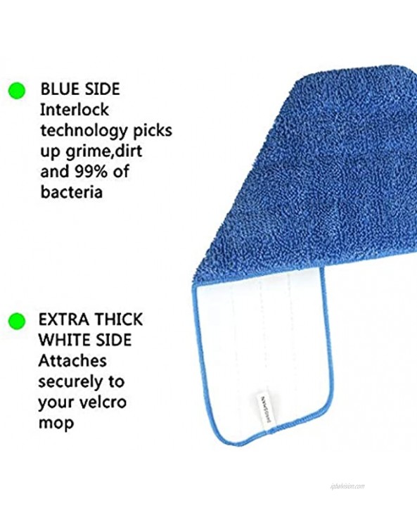 DANGSHAN Microfiber Spray Mop Replacement Heads for Wet Dry Mops Compatible with Bona Microfiber Floor Mop Pads 5 Pack