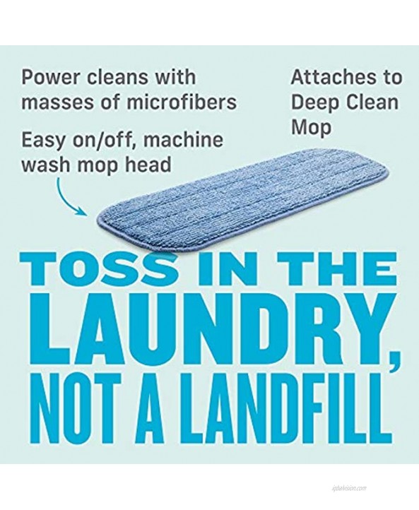 E-Cloth Deep Clean Mop Head Reusable Damp Microfiber Mop Head 300 Wash Guarantee 1 Pack