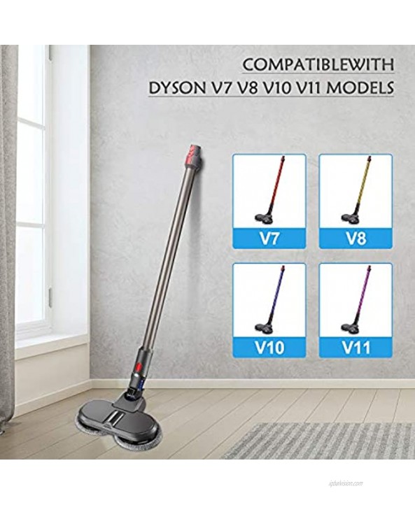 Electric Mop Head Attachment Compatible with Dyson V7 V8 V10 V11 Vacuum Cleaner Wet & Dry Mop Cleaning Head