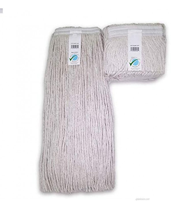 eSourceDirect NaturaYarn Case of 12 Cotton Cut-End Mop Heads Green Seal GS-20 Certification #24