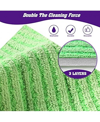 Gazeer 3 Pack Microfiber Mop Pads Compatible with Swiffer WetJet Reusable and Washable Microfiber Mop Pad for Cleaning Hardwood Tile Parquet Floors and Other Floors