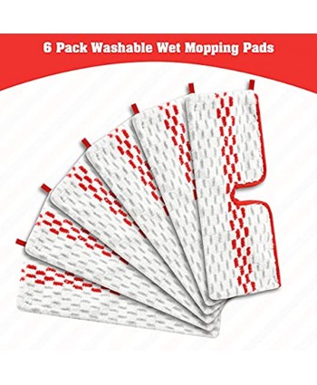 Gazeer 6 Pack Washable Microfiber Spray Mop Pads Replacements Compatible with Promist MAX Spray Mop