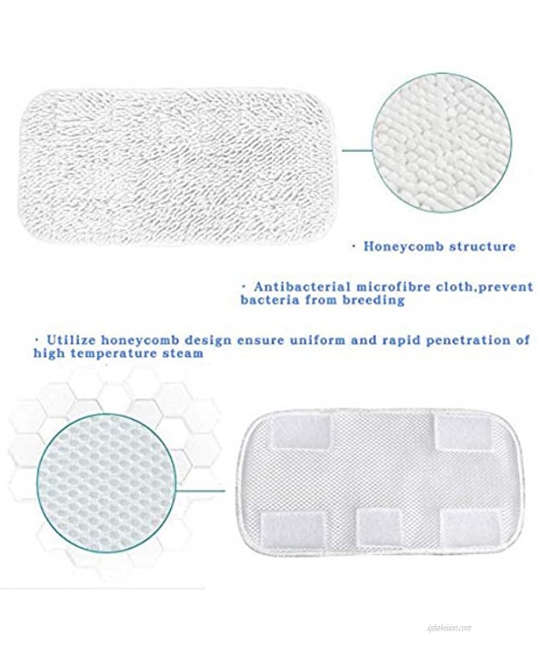 Hycles Replacement Sienna Luna Cloth Pads Microfiber Mop Pads 6 Pcs for Steamer Head SSM-3006 Washable Cleaning Pads for Floor
