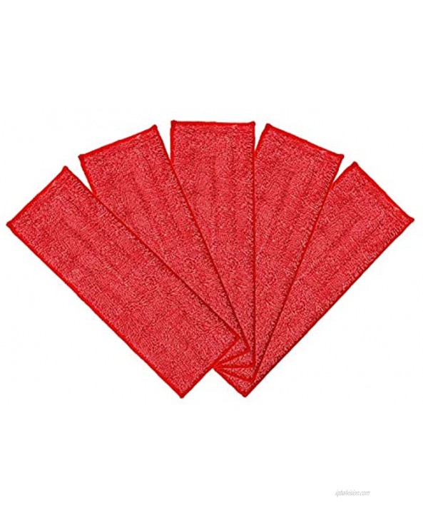 KLHB-YF A Set of 5 Replacement Microfiber Spray mop Heads Used for Wet Dry mop Reusable Replacement Refills Both Domestic and Commercial.