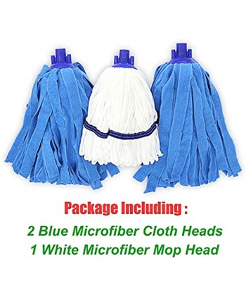 Microfiber Cloth Mop Replacement Compatible with O-cedar Microfiber Cloth Mop Refill for 0.8" Diameter Mop Handle– 3 Packs