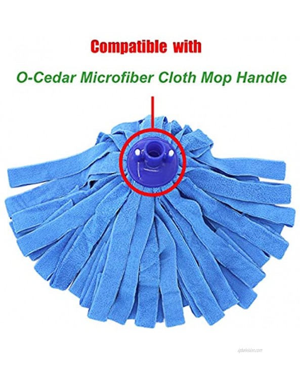 Microfiber Cloth Mop Replacement Compatible with O-cedar Microfiber Cloth Mop Refill for 0.8 Diameter Mop Handle– 3 Packs