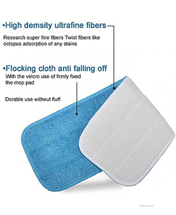 Microfiber Replacement Mop Pads 18 x 6 Wet & Dry Home & Commercial Cleaning Refills Colorful Reusable Floor Mop Pads Washable Floor Cleaning Pads 6 Pack