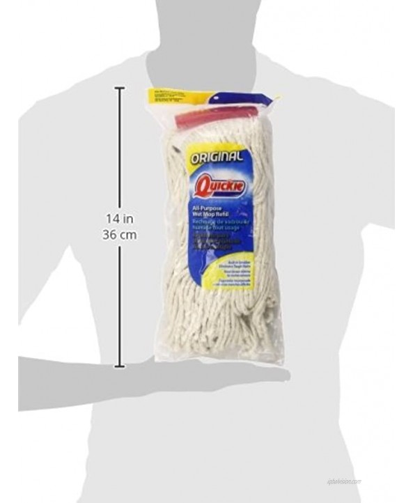 Quickie All Purpose Cotton Wet Mop Refill Pack of 3