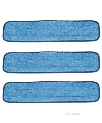 Real Clean 36 inch Microfiber Wet Mop Refill Pads for Flat Mop Frames Pack of 3
