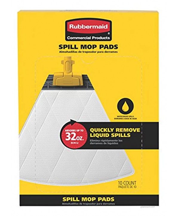 Rubbermaid Commercial Disposable Highly Absorbant Spill Mop Pads for Spill Mop 2031093 Gray 201705910-Pack