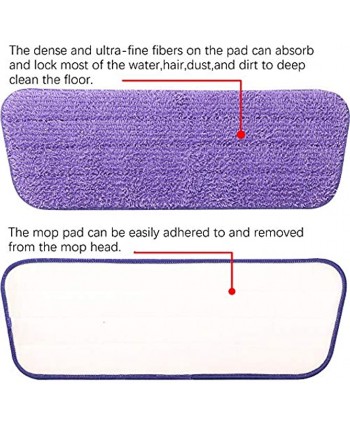 Set of 6 Microfiber Spray Mop Replacement Heads for Wet Dry Mops Reusable Replacement Refills Fits for Floor Care System