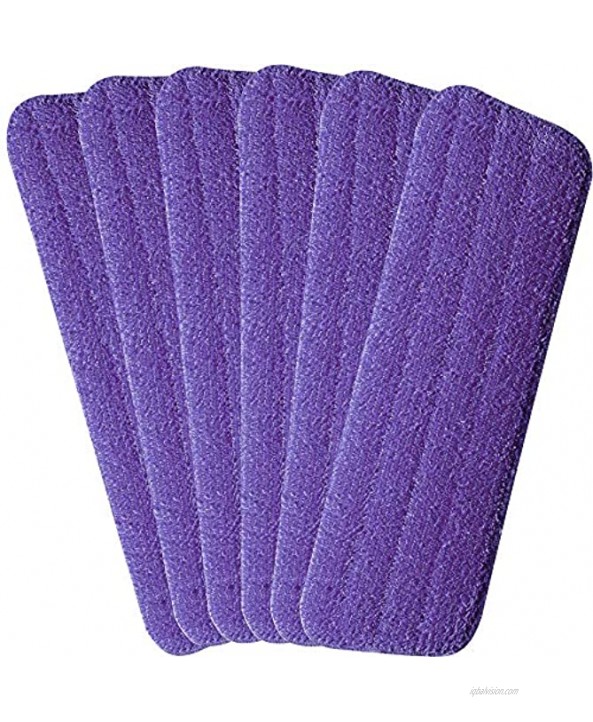 Set of 6 Microfiber Spray Mop Replacement Heads for Wet Dry Mops Reusable Replacement Refills Fits for Floor Care System