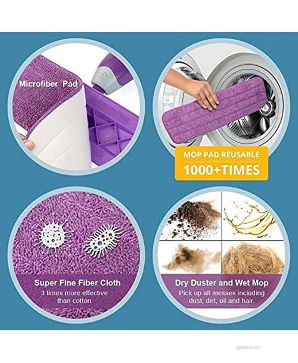 Vorfreude Spray Mop Microfibre Pads 2 Pack of Li1000x Machine Washable Reusable 25cm x 40cm Wipes for Cleaning Dry or Wet Floors. Easy Wash and Reuse 2 Total