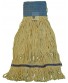 Zephyr 28101 Value+Plus Shineup 4-ply Cotton Small Loop Mop Heads with 5" Mesh Band Pack of 12