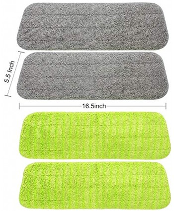 4 Pack Washable Microfiber Spray Mop Replacement Heads for Wet Dry Mops Microfiber Mop Pads for Cleaning Hardwood Tile Parquet Floors and Other Floors