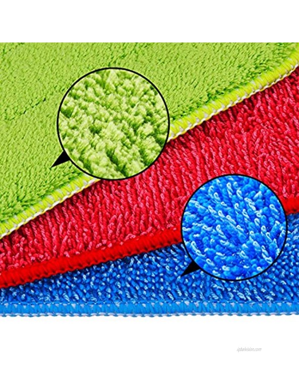 6 Pieces Microfiber Cleaning Pads Reveal Mop 16 to 18 inch Fit for Most Spray Mops and Reveal Mops Washable 16.5 x 5.5 inch