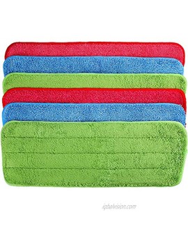 6 Pieces Microfiber Cleaning Pads Reveal Mop 16 to 18 inch Fit for Most Spray Mops and Reveal Mops Washable 16.5 x 5.5 inch