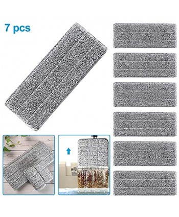 7PCS Microfiber Mop Replacement Cleaning Pads 13"x4.7" for Wet Dry Mops Flat Replacement Heads for Floor Cleaning and Scrubbing Microfiber Pros Reusable Mop Pads Compatible with Floor Care System