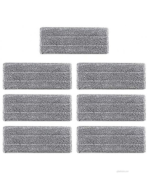 7PCS Microfiber Mop Replacement Cleaning Pads 13x4.7 for Wet Dry Mops Flat Replacement Heads for Floor Cleaning and Scrubbing Microfiber Pros Reusable Mop Pads Compatible with Floor Care System