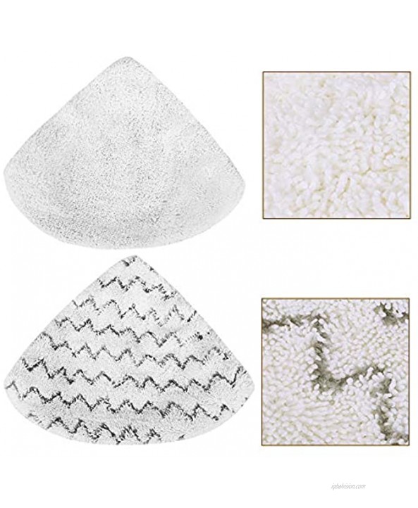 8 Pack Mop Pads Replacement Set for Bissell PowerEdge and PowerForce Lift-Off Steam Mop 2078 2165 20781 Series: 4 Soft Pads and 4 Scrubby Pads by BeiLan