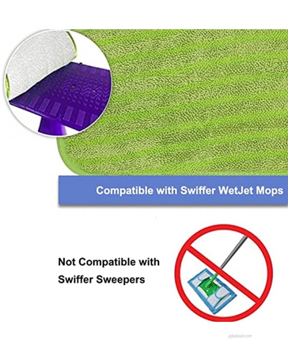 IN VACUUM Microfiber Mop Pads for Swiffer WetJet 11.8 inch Machine Washable Refill Pads Reuseable Mop Pads for Wet Jet- 3pack