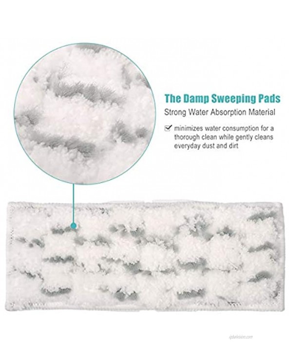 KEEPOW 8 Packs Upgraded Washable Mopping Pads for iRobot Braava Jet 240 241 4 Wet Mopping Pads 2 Damp and Dry Sweeping Pads