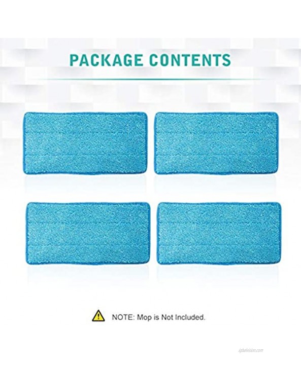 LANMU Reusable Pads Compatible with Swiffer Sweeper Mops Replacement Washable Mopping Cloth Refills 4 Pack