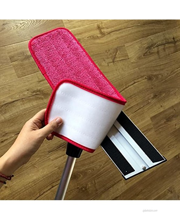 Microfiber Damp Mop Pads 2-Pack or 4-Pack Reusable Machine Washable Hook and Loop Commercial Grade Reusable Wet or Dry Floor Cleaning 19 x 5.5