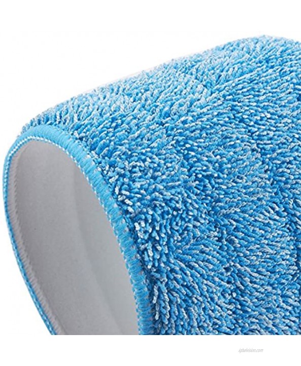 Pack of 10 Microfiber Mop Pads Reusable Floor Mop Pads Suitable for Hook and Loop Mop Heads 16.5 x 0.25 x 5.38 Inches Blue