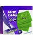 Reusable Microfiber Mop Pads Fit Swiffer Wet Jet 3 Pack Washable Mop Pad Refills Compatible with WetJet Heavy Duty Spray Mop Replacement Heads for Floor Cleaning Come with a Scraper 12″ Green