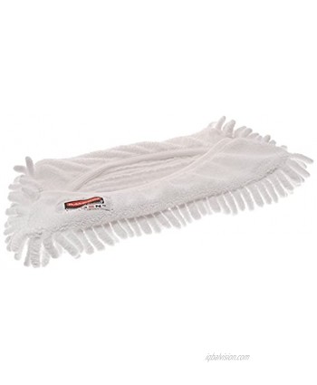 Rubbermaid Commercial FGQ86100WH00 HYGEN Quick-Connect Flexible Microfiber Mop Cover-Dust and Dirt 11-inch White